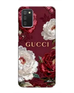 Чохол для Samsung Galaxy M02s з картинкою «Gucci — бордові троянди»
