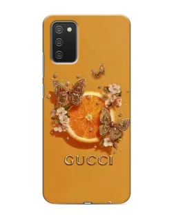 Чохол для Samsung Galaxy M02s з картинкою «Gucci — золоті метелики»