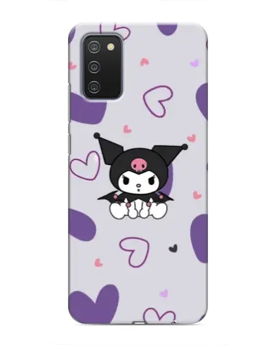 Чехол для Samsung Galaxy M02s с картинкой «Kuromi и лавандовые сердца»