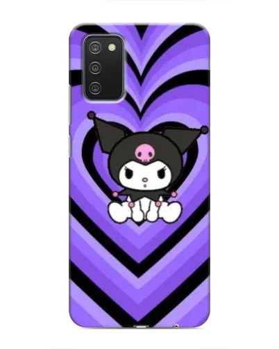 Чехол для Samsung Galaxy M02s с картинкой «Kuromi и фиолетовые сердца»