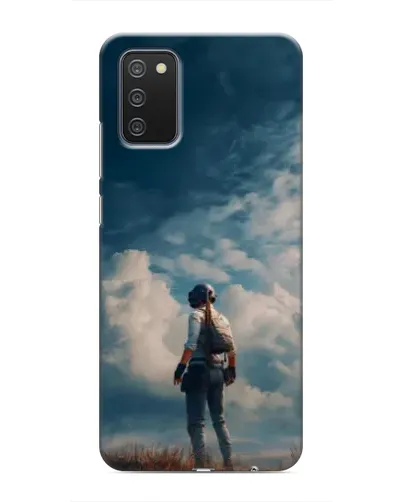Чехол для Samsung Galaxy M02s с картинкой «Герой PUBG на скале» Чехол для Samsung Galaxy M02s с картинкой «Герой PUBG на скале»