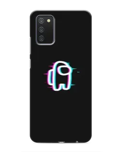 Чехол для Samsung Galaxy M02s с картинкой «Among Us неон»