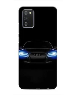 Чехол для Samsung Galaxy M02s с картинкой «Audi в неоне»