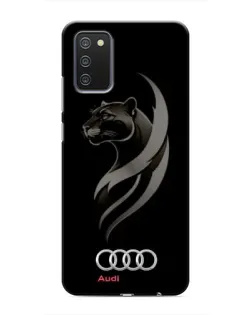 Чехол для Samsung Galaxy M02s с картинкой «Графика — пантера и Audi»