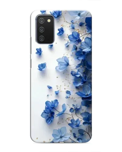 Чехол для Samsung Galaxy M02s с картинкой «Голубой цветочный каскад» Чехол для Samsung Galaxy M02s с картинкой «Голубой цветочный каскад»