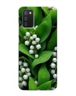 Чехол для Samsung Galaxy M02s с картинкой «Ландыши в зелени»