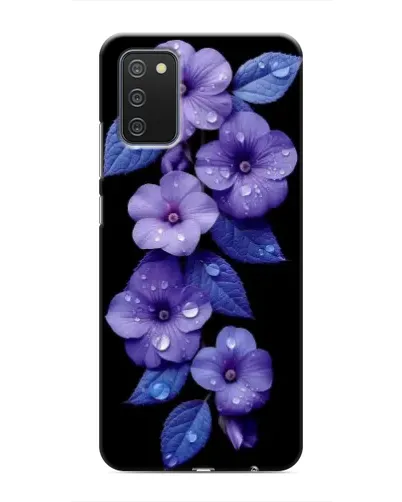 Чехол для Samsung Galaxy M02s с картинкой «Фиолетовые цветы с росою» Чехол для Samsung Galaxy M02s с картинкой «Фиолетовые цветы с росою»
