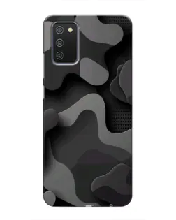Чехол для Samsung Galaxy M02s с картинкой «Темный абстрактный камуфляж»