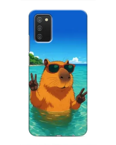 Чехол для Samsung Galaxy M02s с картинкой «Морская капибара»