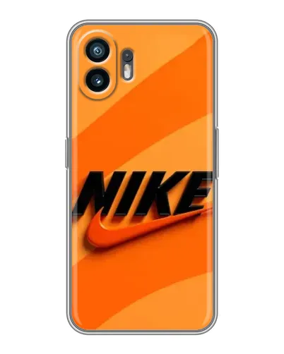 Чехол для Samsung Galaxy M07 с картинкой «Оранжевый драйв Nike»