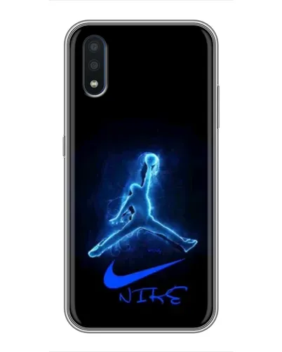 Чехол для Samsung Galaxy M10 (M105) с картинкой «Jordan Neon Blue»
