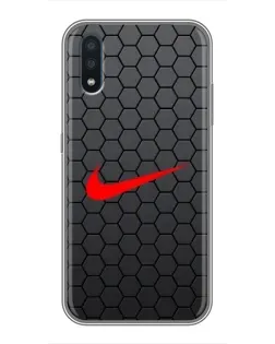 Чохол для Samsung Galaxy M10 (M105) з картинкою «Nike — карбонова сітка»