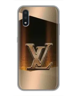 Чохол для Samsung Galaxy M10 (M105) з картинкою «LV — золоте сяйво»