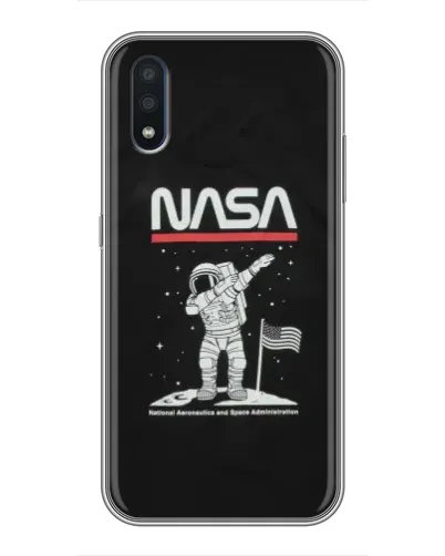 Чохол для Samsung Galaxy M10 (M105) з картинкою «NASA — крокуємо по Місяцю» Чохол для Samsung Galaxy M10 (M105) з картинкою «NASA — крокуємо по Місяцю»