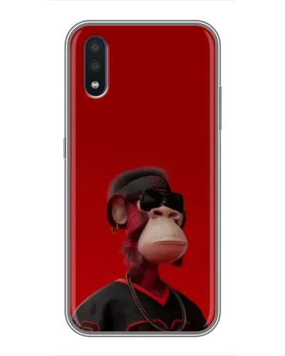 Чехол для Samsung Galaxy M10 (M105) с картинкой «Bored Ape в красном»