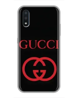 Чохол для Samsung Galaxy M10 (M105) з картинкою «Gucci — червоний логотип»