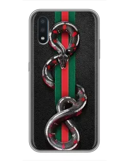 Чехол для Samsung Galaxy M10 (M105) с картинкой «Gucci — змея на полосе» Чехол для Samsung Galaxy M10 (M105) с картинкой «Gucci — змея на полосе»