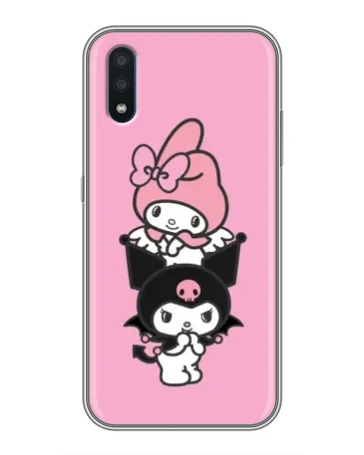 Чехол для Samsung Galaxy M10 (M105) с картинкой «Трио My Melody и Kuromi»