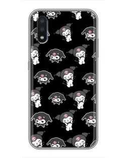 Чохол для Samsung Galaxy M10 (M105) з картинкою «Чорний паттерн Kuromi»