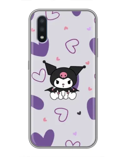 Чехол для Samsung Galaxy M10 (M105) с картинкой «Kuromi и лавандовые сердца»