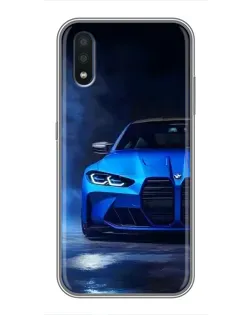 Чохол для Samsung Galaxy M10 (M105) з картинкою «Блакитна BMW M4»
