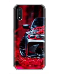 Чохол для Samsung Galaxy M10 (M105) з картинкою «Спортивна BMW та квіти»