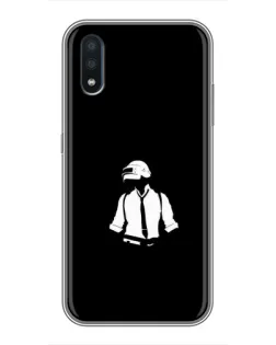 Чохол для Samsung Galaxy M10 (M105) з картинкою «PUBG — білий шолом»