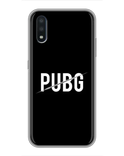 Чохол для Samsung Galaxy M10 (M105) з картинкою «PUBG — білий логотип»