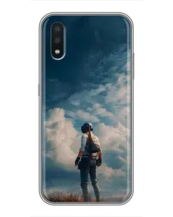 Чохол для Samsung Galaxy M10 (M105) з картинкою «Герой PUBG на скелі»