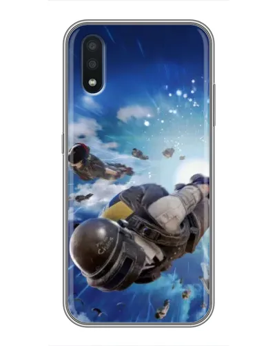 Чохол для Samsung Galaxy M10 (M105) з картинкою «Десант PUBG — стрибок»