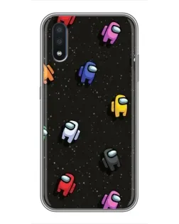 Чехол для Samsung Galaxy M10 (M105) с картинкой «Космический паттерн Among Us»