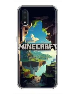 Чехол для Samsung Galaxy M10 (M105) с картинкой «Пещера Майнкрафт»