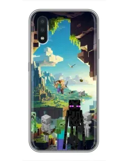 Чехол для Samsung Galaxy M10 (M105) с картинкой «Эндермен в лесу»