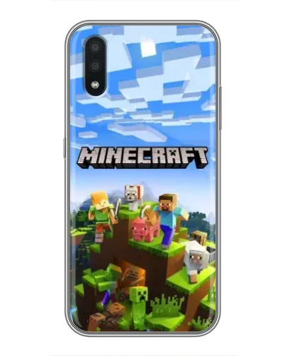 Чехол для Samsung Galaxy M10 (M105) с картинкой «Minecraft классический мир»