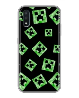 Чехол для Samsung Galaxy M10 (M105) с картинкой «Паттерн с криперами»
