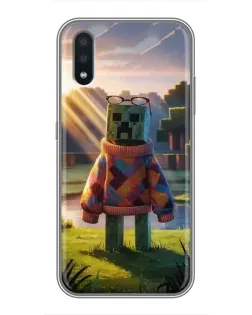 Чехол для Samsung Galaxy M10 (M105) с картинкой «Крипер в свитере»