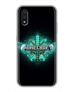 Чехол для Samsung Galaxy M10 (M105) с картинкой «Minecraft Diamond лого»