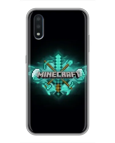 Чехол для Samsung Galaxy M10 (M105) с картинкой «Minecraft Diamond лого»