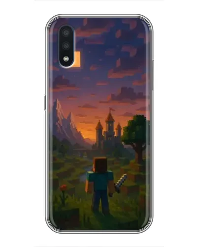 Чехол для Samsung Galaxy M10 (M105) с картинкой «Стив у башни»