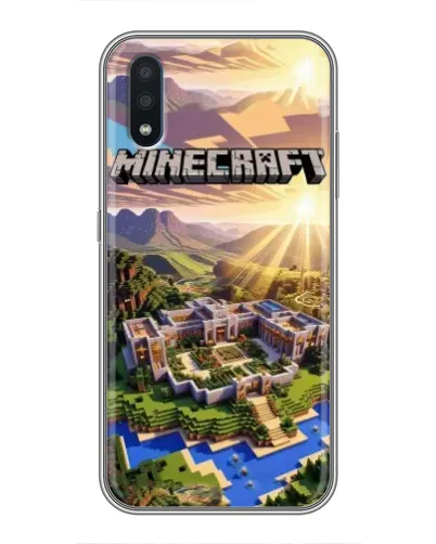 Чехол для Samsung Galaxy M10 (M105) с картинкой «Minecraft панорама»