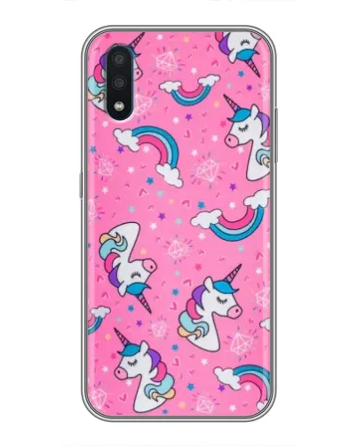 Чохол для Samsung Galaxy M10 (M105) з картинкою «Unicorn паттерн рожевий»