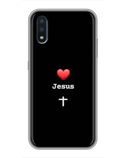Чохол для Samsung Galaxy M10 (M105) з картинкою «Серце - Jesus»
