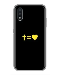 Чохол для Samsung Galaxy M10 (M105) з картинкою «Серце та Хрест»