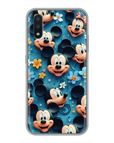 Чохол для Samsung Galaxy M10 (M105) з картинкою «Паттерн Міккі та Мінні»