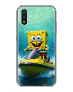 Чехол для Samsung Galaxy M10 (M105) с картинкой «Спанч Боб на гидроцикле» Чехол для Samsung Galaxy M10 (M105) с картинкой «Спанч Боб на гидроцикле»