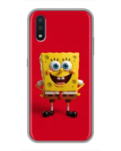 Чохол для Samsung Galaxy M10 (M105) з картинкою «Спанч Боб на червоному»