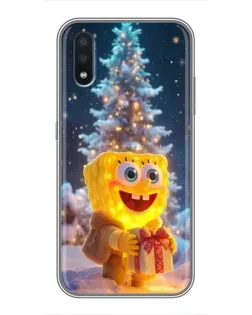 Чохол для Samsung Galaxy M10 (M105) з картинкою «Різдвяний Спанч Боб»