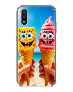 Чохол для Samsung Galaxy M10 (M105) з картинкою «Спанч Боб морозиво»