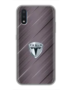 Чохол для Samsung Galaxy M10 (M105) з картинкою «Металева текстура Tesla»