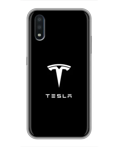 Чохол для Samsung Galaxy M10 (M105) з картинкою «Tesla White Logo»